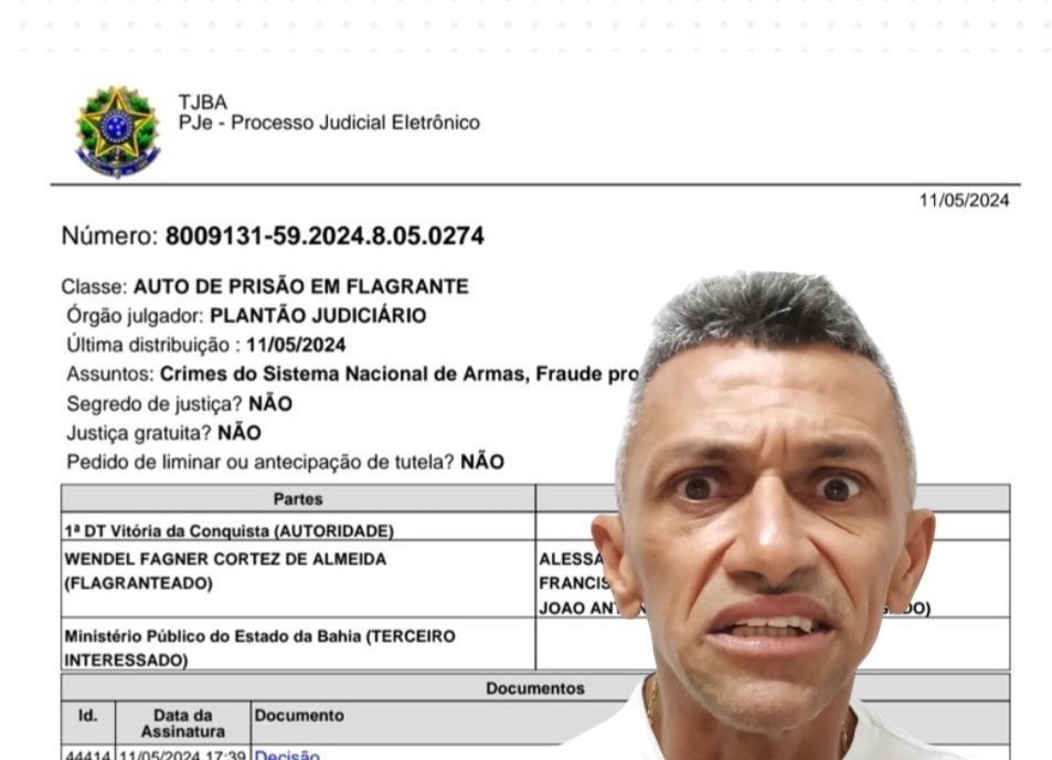 Juiz reconsidera decisão a pedido do MP e decreta a prisão preventiva de Wendel Lagartixa na Bahia