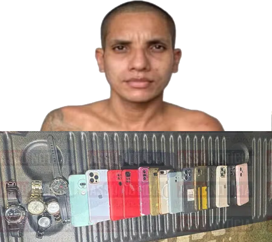 Fugitivo de Alcaçuz escapa de cerco policial e deixa 14 celulares para trás