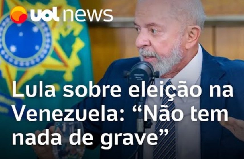 Lula reconhece vitória de Maduro e minimiza eleição sob suspeita: ‘Não tem nada de grave’