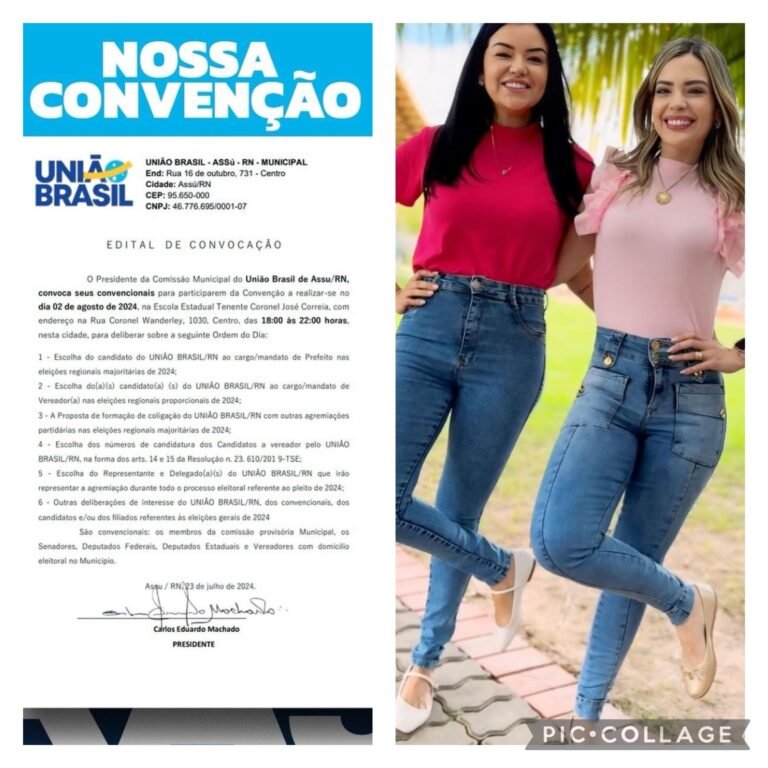 Convenção oficializa candidaturas de Dra. Vanessa e Fabielle à Prefeitura de Assú acontece no dia 2 de agosto