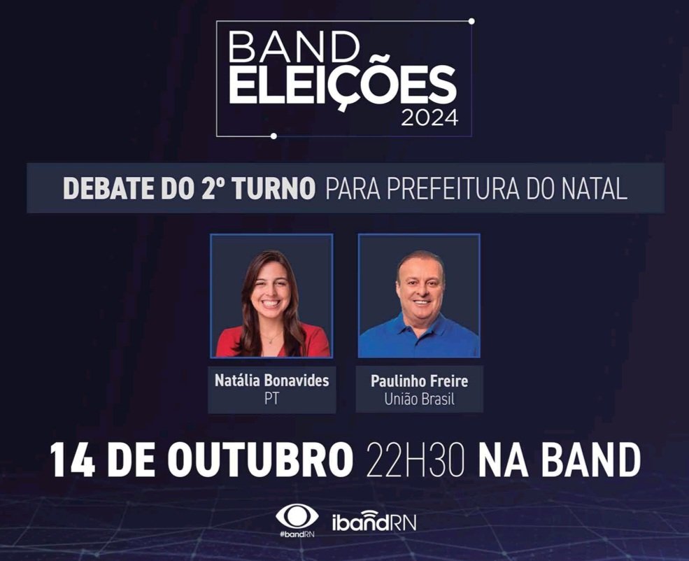 Primeiro debate do 2° turno em Natal acontece nesta segunda-feira (14)