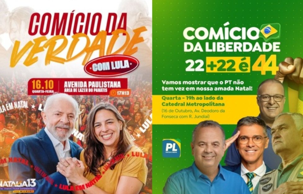 Lula X Paulinho Freire nesta quarta-feira (16) em Natal