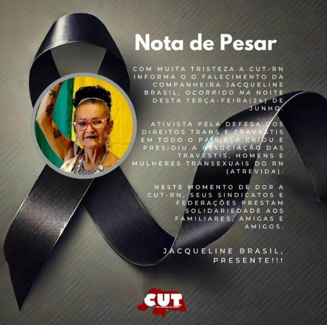 Morre ativista potiguar Jacqueline Brasil