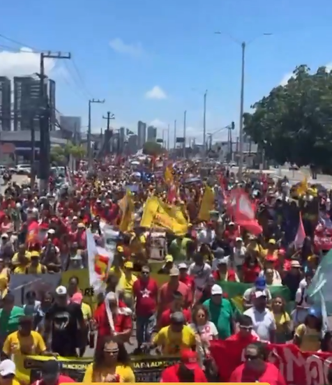 Manifestantes protestam em Natal contra a ‘PEC da Blindagem’ e anistia a golpistas