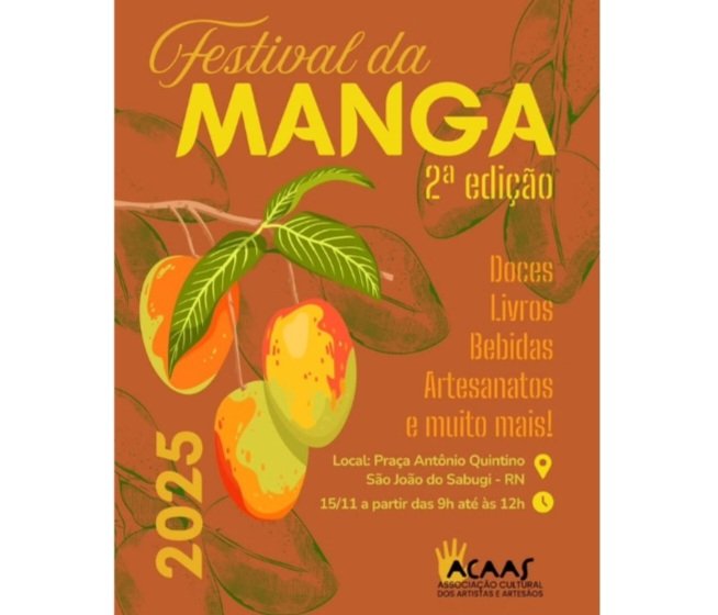 2° Festival da Manga reúne cultura e gastronomia neste sábado(15) em São João do Sabugi