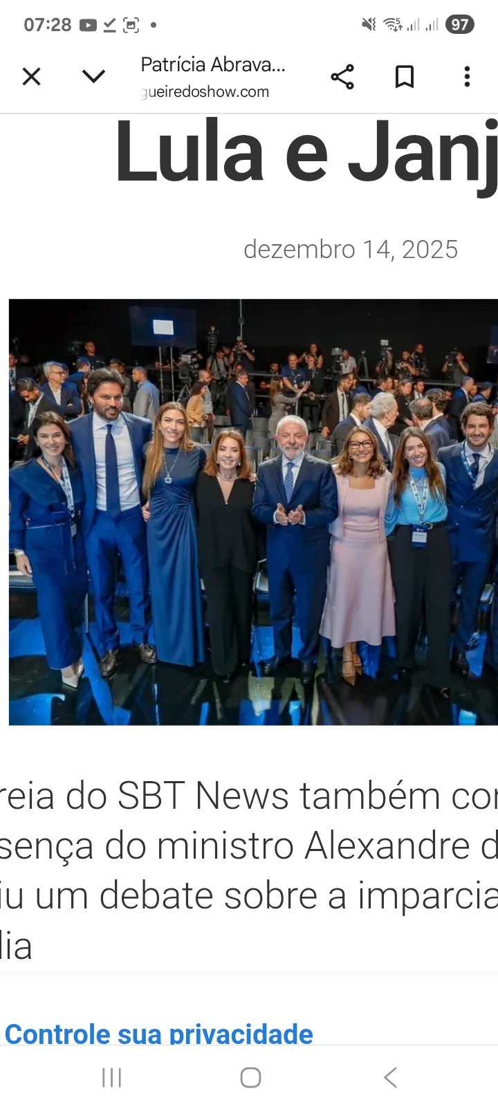 Patrícia Abravanel perde mais de 1 milhão de seguidores após evento com Lula e Janja