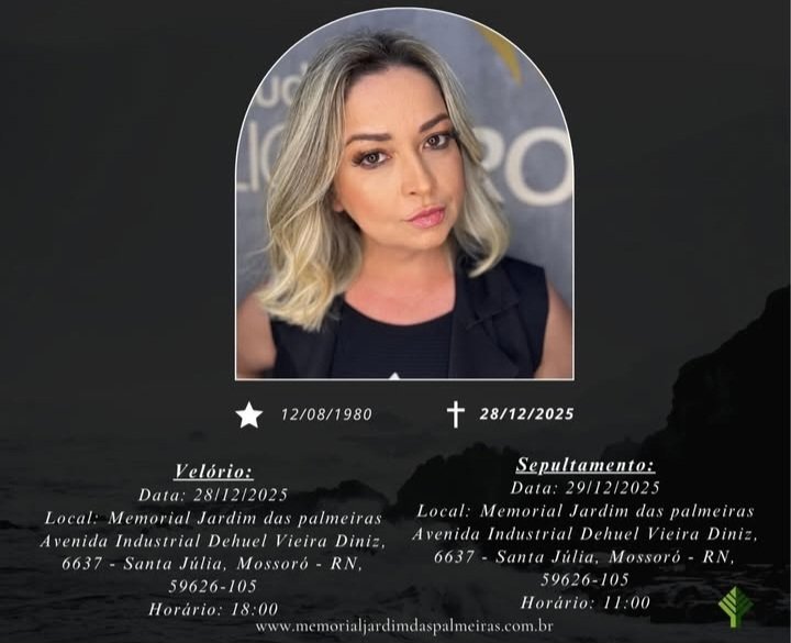 Influenciadora potiguar morre aos 45 anos após complicações em procedimento estético