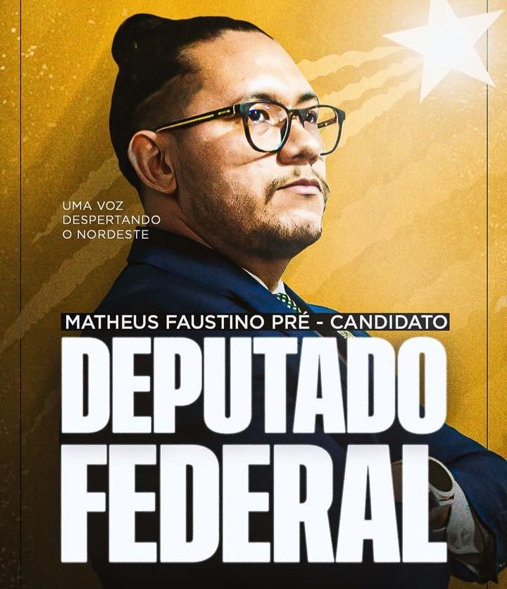 Matheus Faustino confirma pré-candidatura a deputado federal