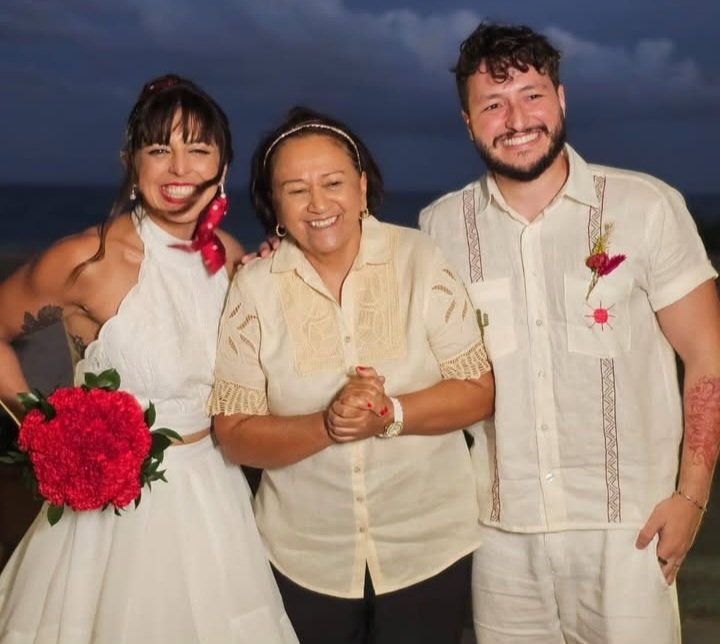 Natália Bonavides se casa com advogado Lucas Medina em Natal