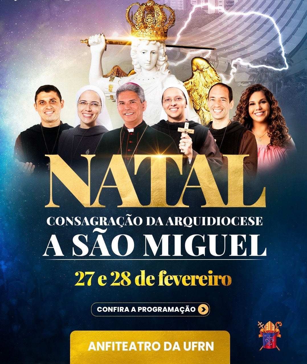 Natal vai receber visita da imagem peregrina de São Miguel Arcanjo nos dia 27 e 28 de fevereiro