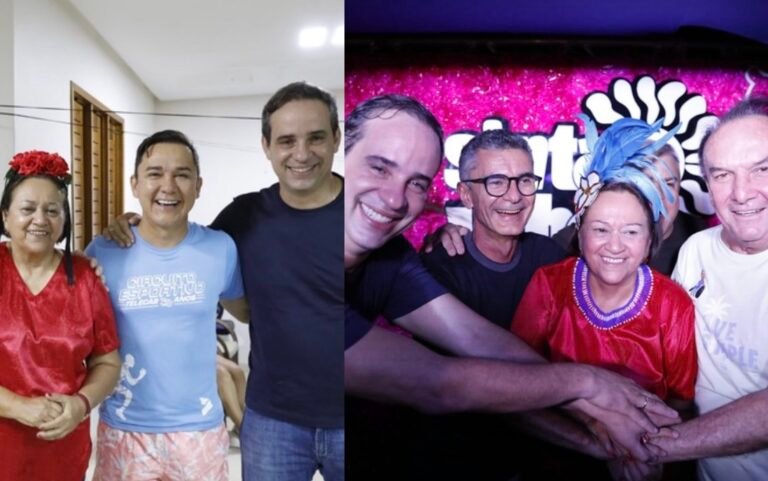 Fátima e Cadu aproveitam carnaval para estreitar laços com os deputados Nelter e Neilton Diógenes