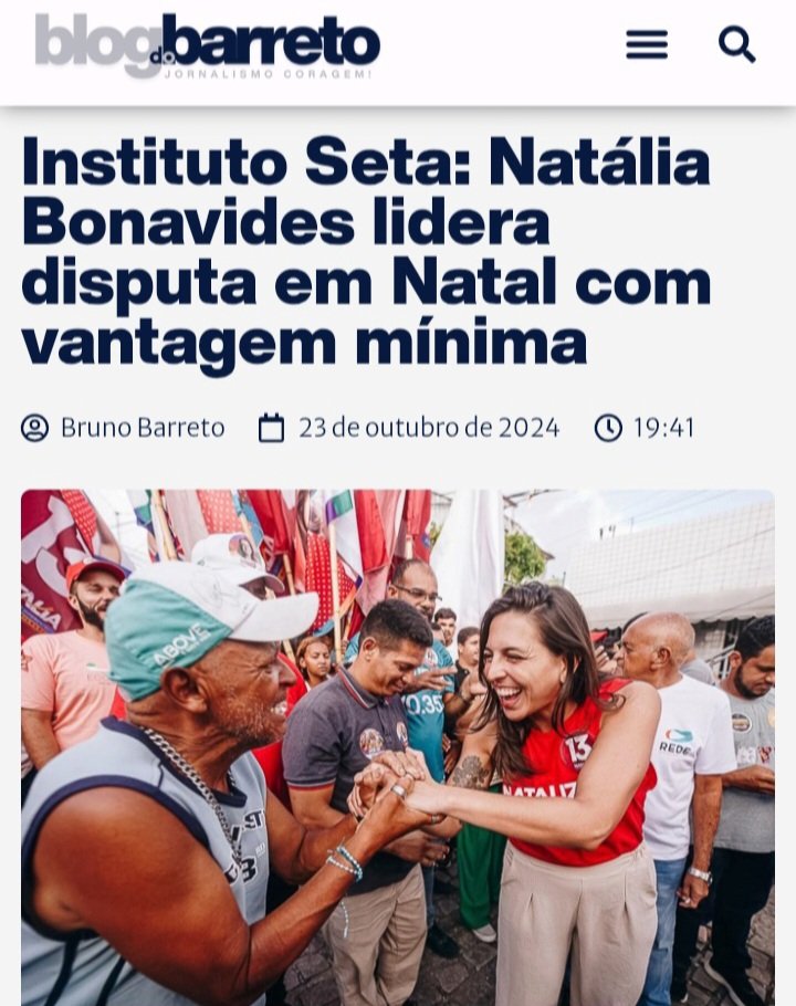 Instituto que apontou vitória de Natália Bonavides na eleição em Natal, aponta cenário duvidoso ao Governo do RN