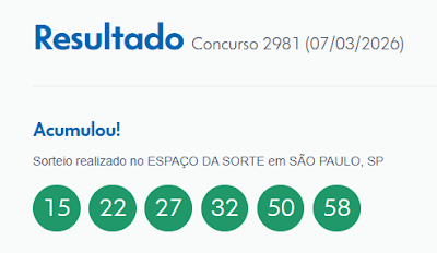 Mega-sena acumula: Aposta de São João do Sabugi acerta a quina