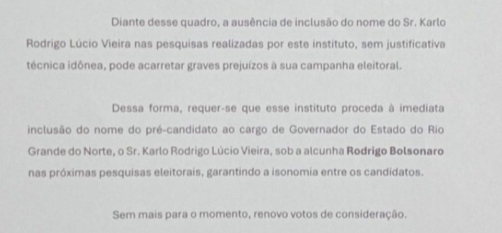 Partido AGIR oficializa pré-candidatura de “Rodrigo Bolsonaro” ao Governo do RN e pede a institutos inclusão em levantamentos