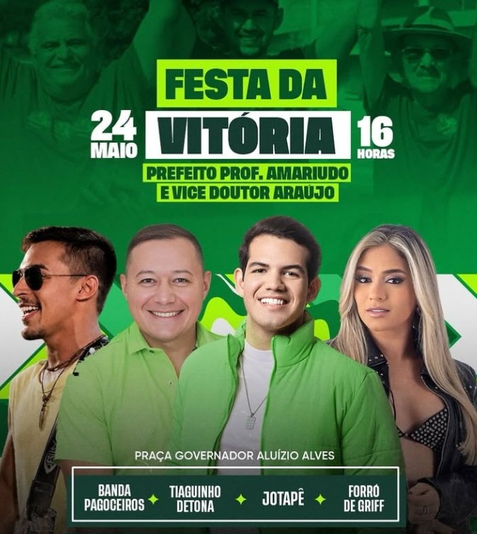 Ouro Branco comemora vitória de Professor Amarildo e Dr. Araújo com grande festa neste domingo