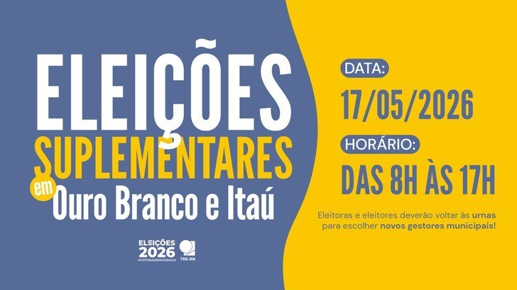 Eleitores de Itaú e Ouro Branco escolhem novos prefeitos neste domingo(17)