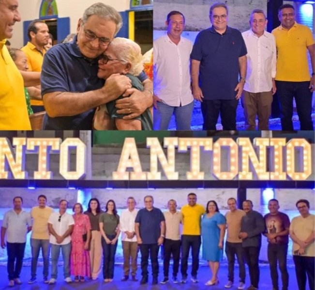 Álvaro Dias participa da procissão de Santo Antônio e acompanha celebrações do padroeiro em Senador Georgino Avelino