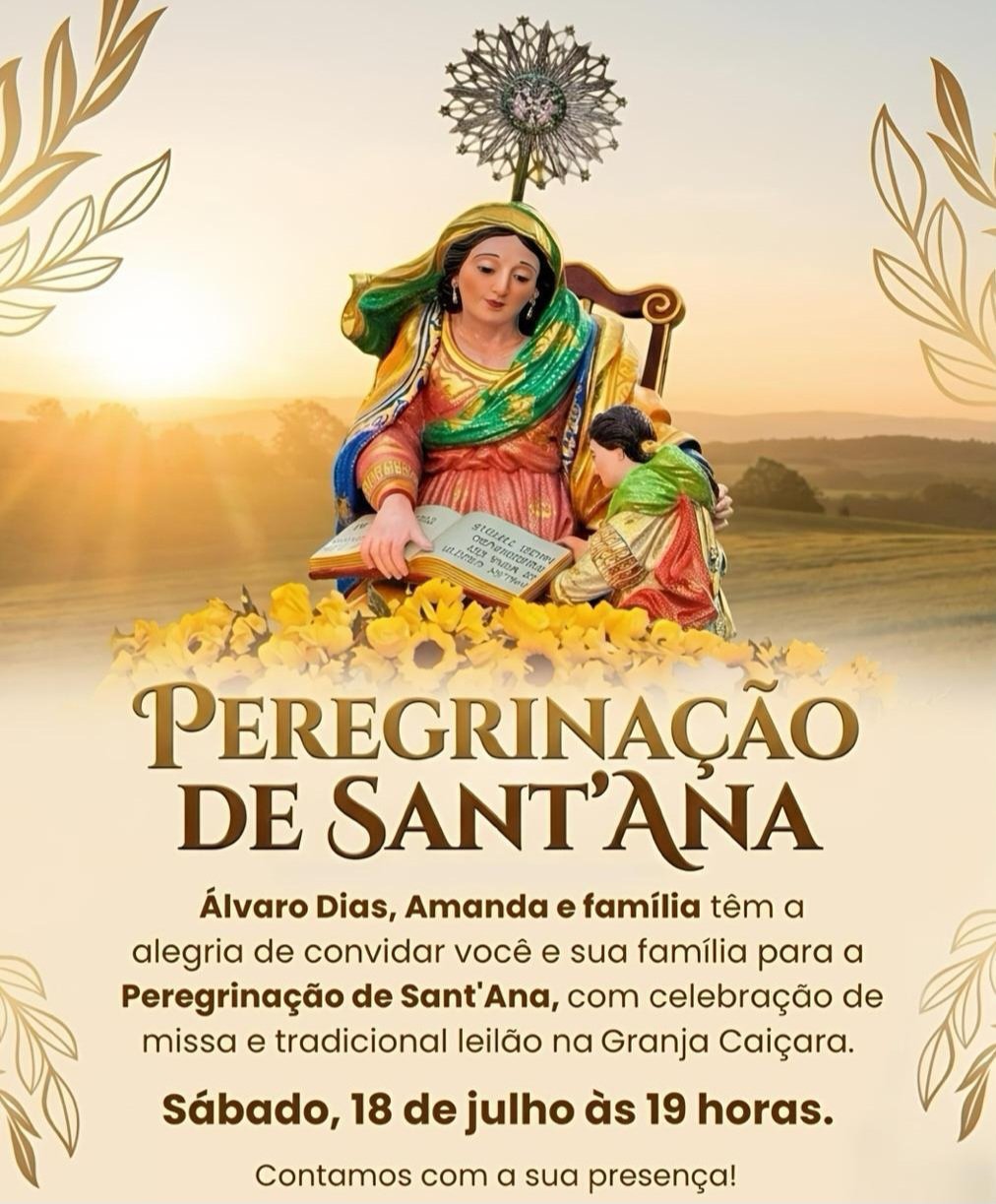 Álvaro Dias reúne fiéis neste sábado (18) na tradicional Peregrinação de Sant’Ana em Caicó