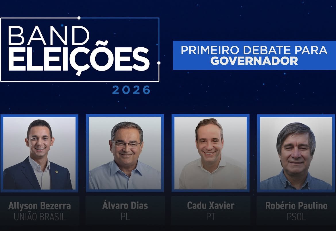 Band RN realiza primeiro debate entre candidatos ao Governo do RN neste domingo(09)