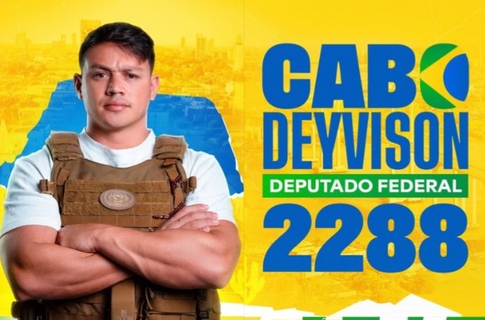 Cabo Deyvison lidera pesquisas para deputado federal e deve se tornar novo fenômeno eleitoral no RN